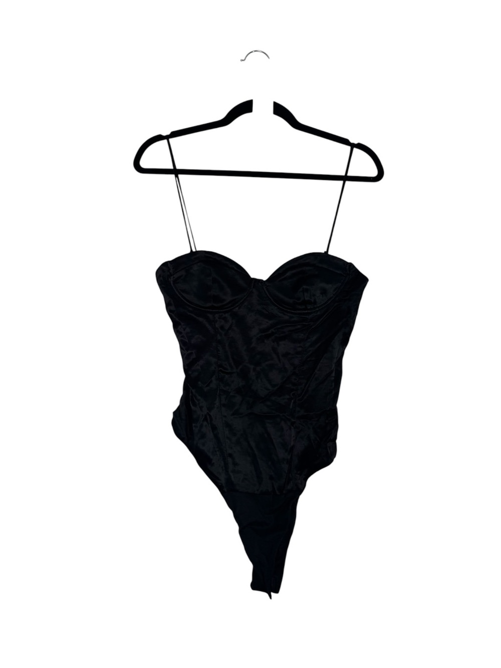 Zara Bodysuit Spaghetti Strap Ruched Bustier NEW